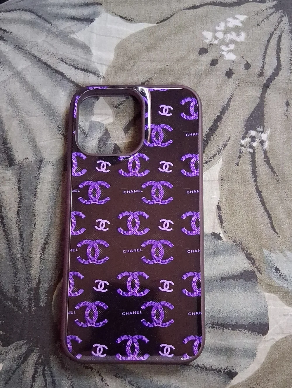 Purple Designer Logo Pattern Phone Case Iphone 16pro Max